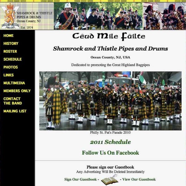 shamrock and thistle bagpipe band