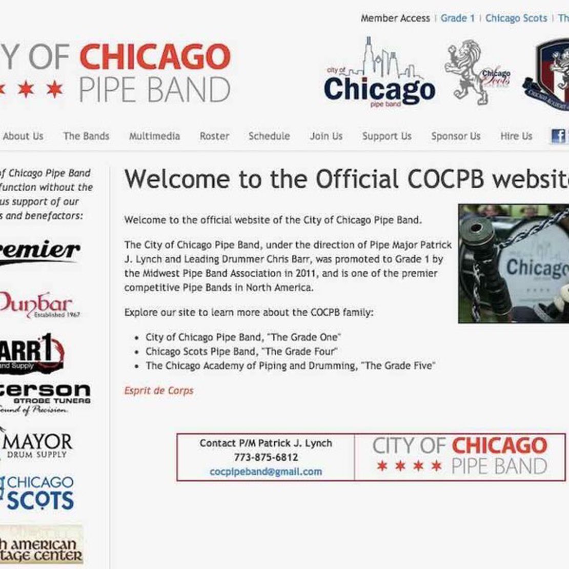 city of chicago pipe band