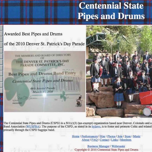 centennial state pipes and drums