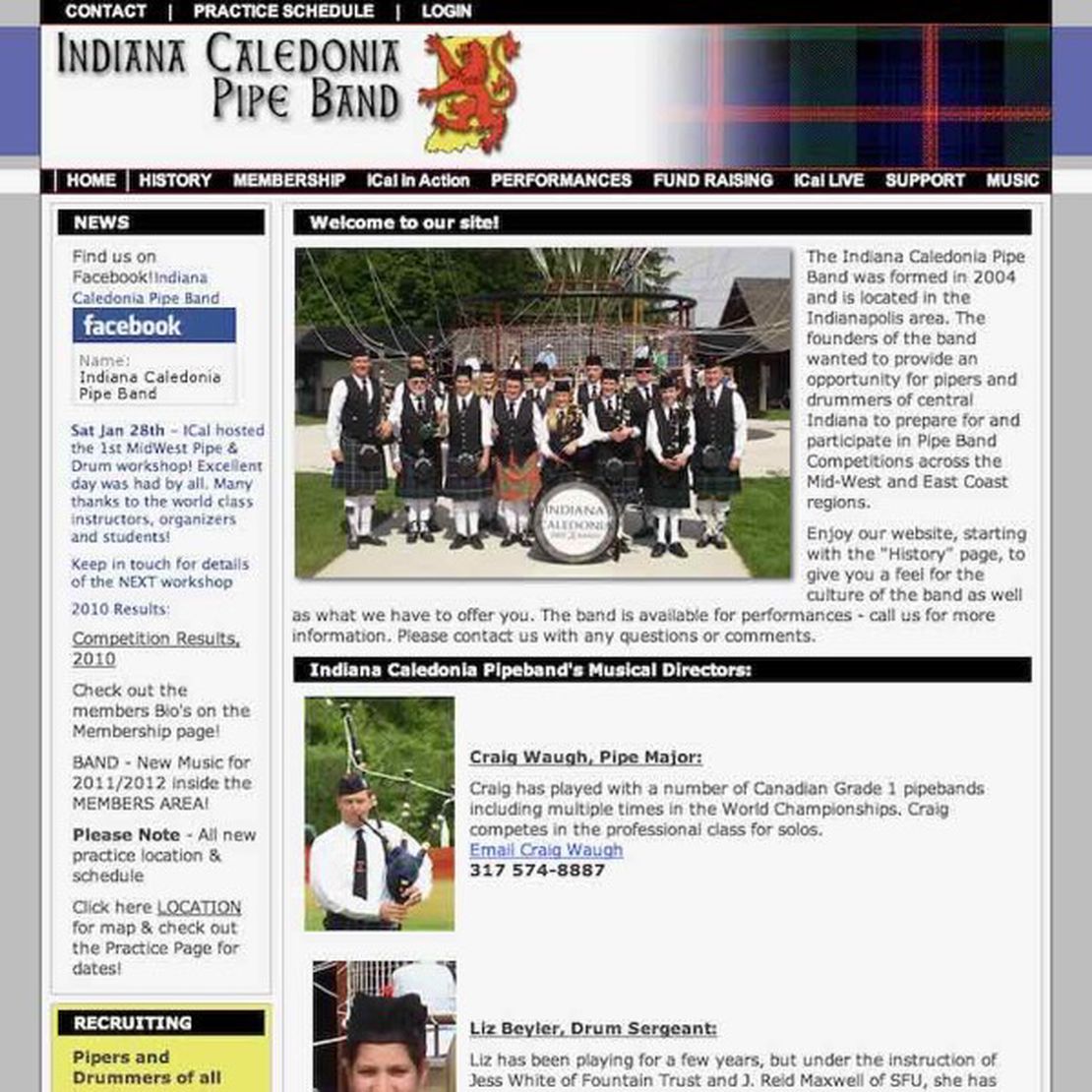 indiana caledonia pipe band