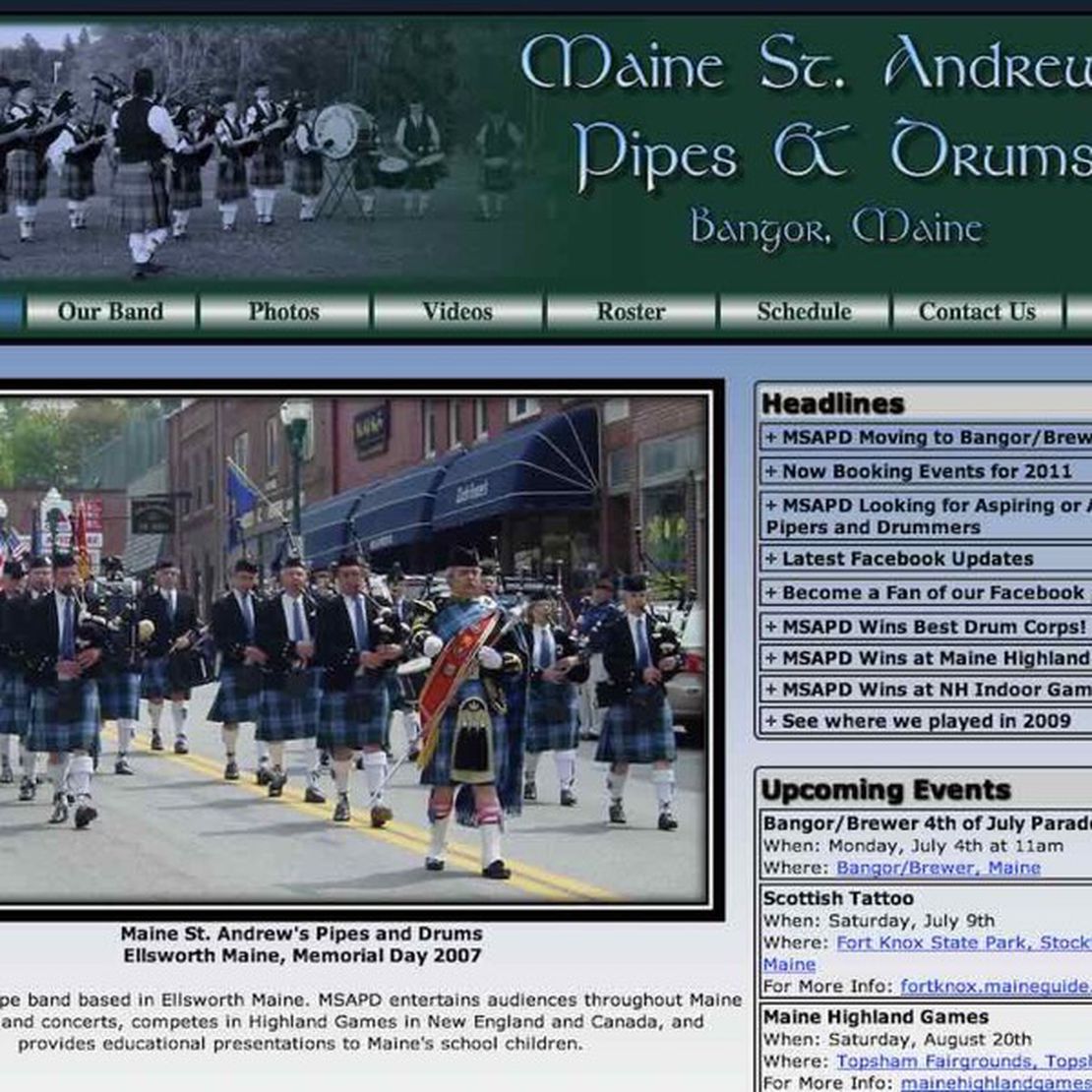 maine st. andrew's pipes & drums