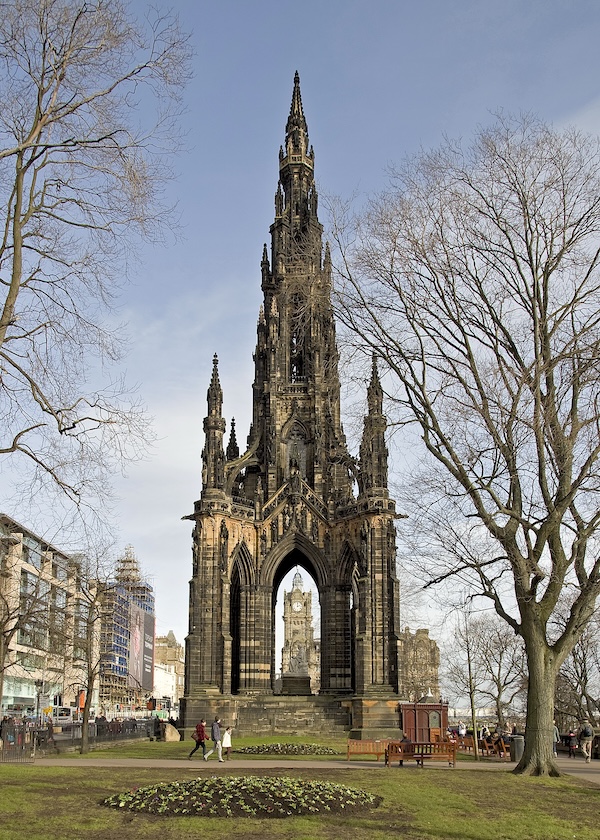 Foundation stone for the Monument to Sir Walter Scott is laid in Princes Street Gardens.